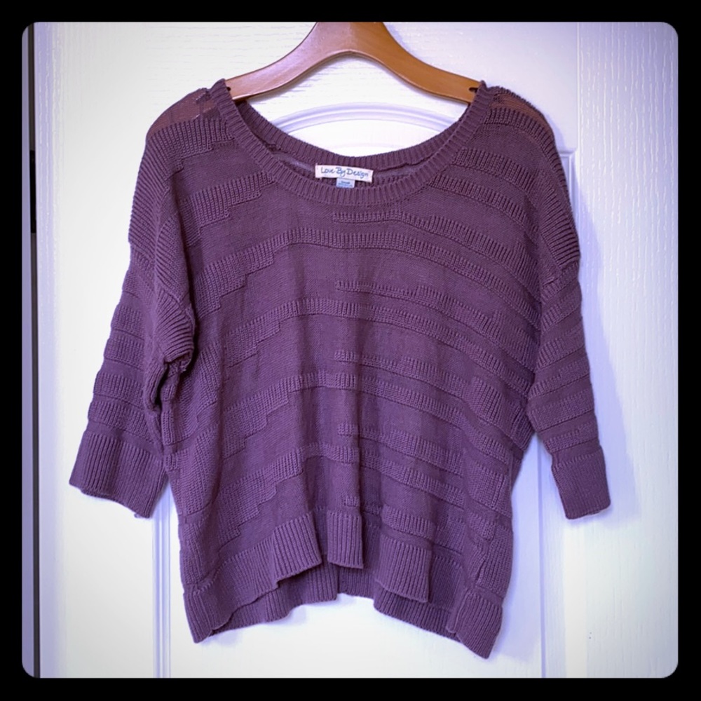 Love By Design Purple Light Sweater